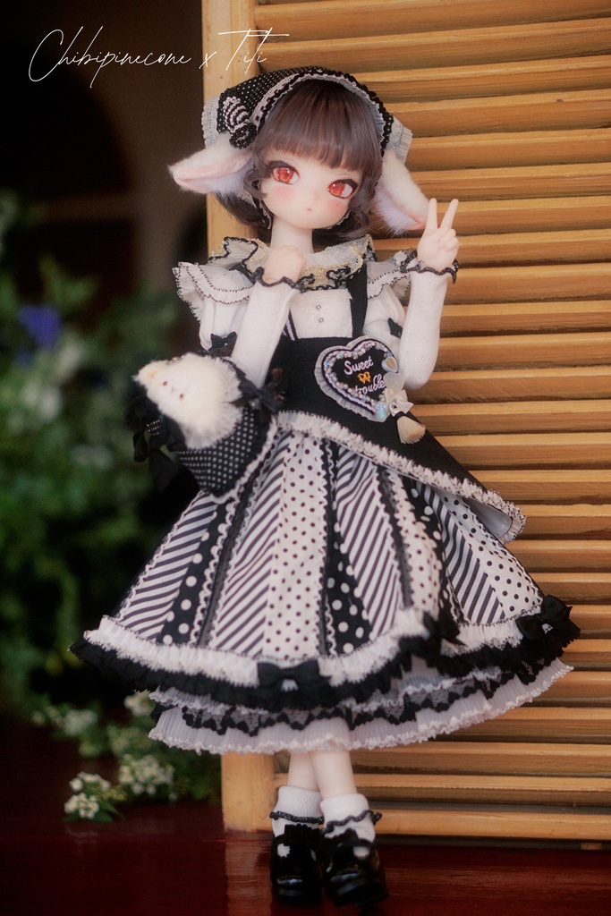 「咩の喫茶店 -りんご飴とコーヒー飴-」by 松ぼっくり服