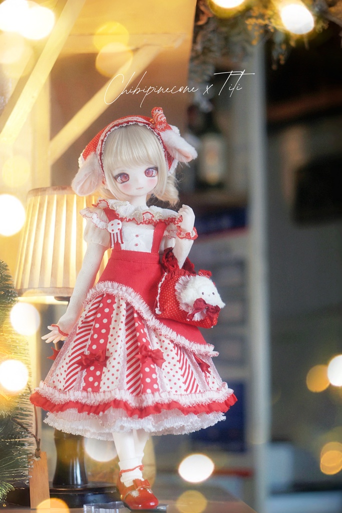 「咩の喫茶店 -りんご飴とコーヒー飴-」by 松ぼっくり服