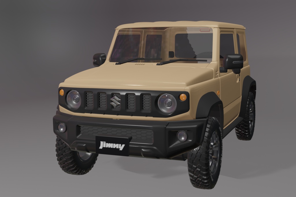 1/24ジムニーシエラJB74 3Dプリンター出力未塗装モデル