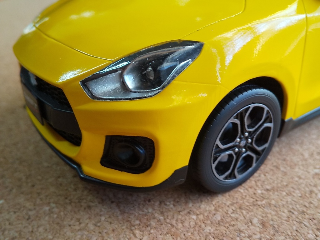 1/24スイフトスポーツ 3Dプリンター出力未塗装モデル
