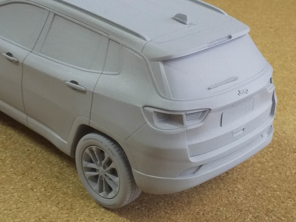 1/24ジープ コンパス 3Dプリンター出力未塗装モデル