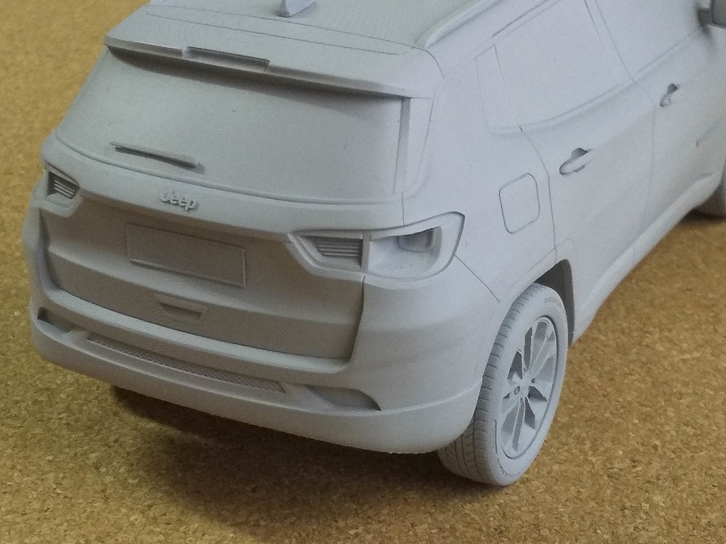 1/24ジープ コンパス 3Dプリンター出力未塗装モデル