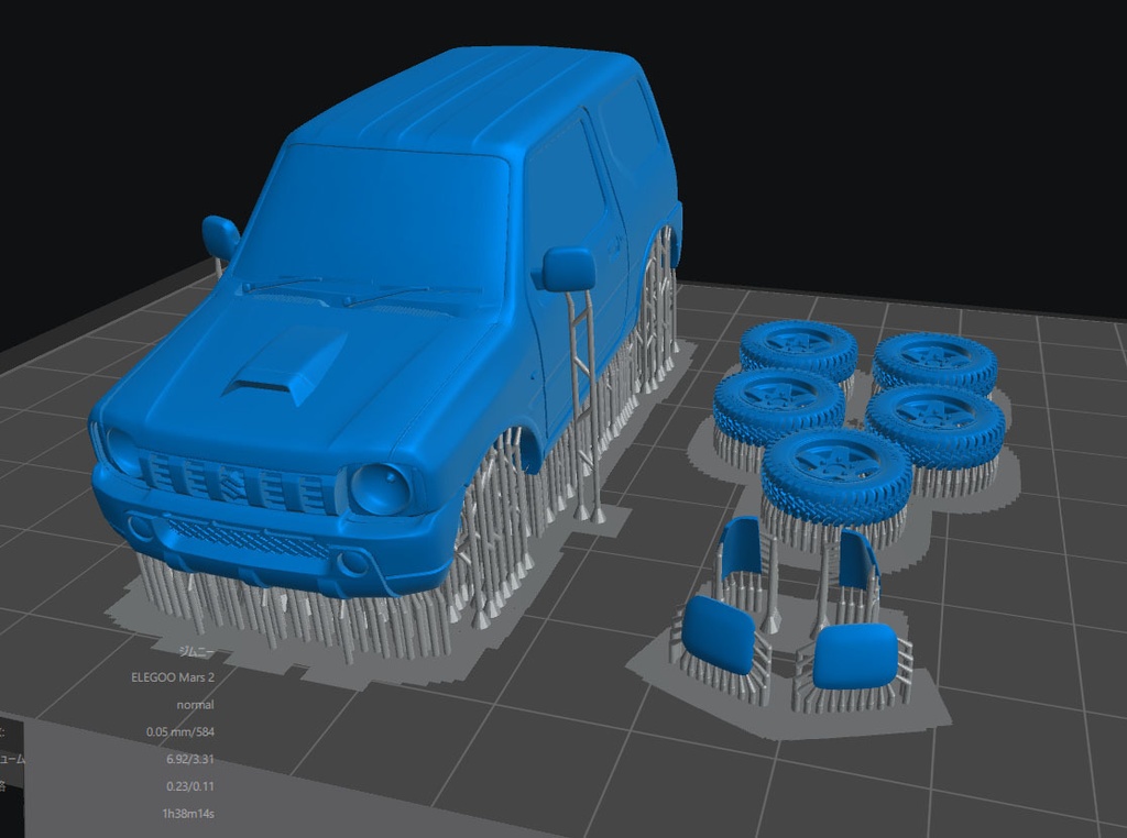 1/64ジムニーJB23 3Dプリントデータ