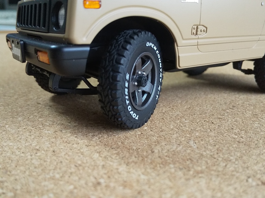 1/24ジムニ―用オフロードタイヤホイールセット