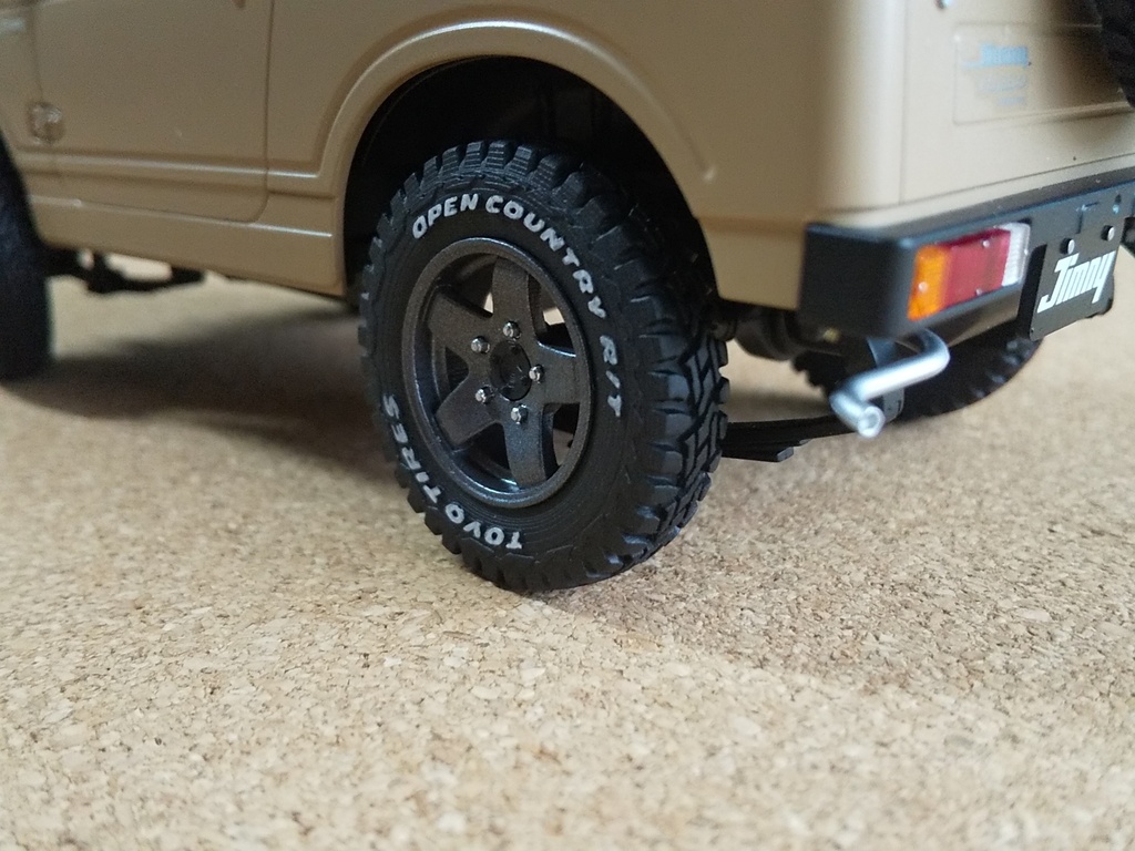 1/24ジムニ―用オフロードタイヤホイールセット