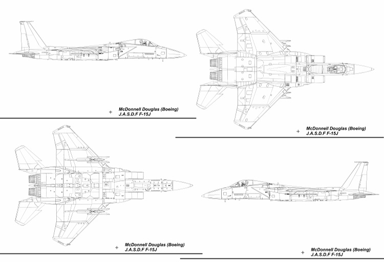 F-15J Blueprint 4 Dimensions