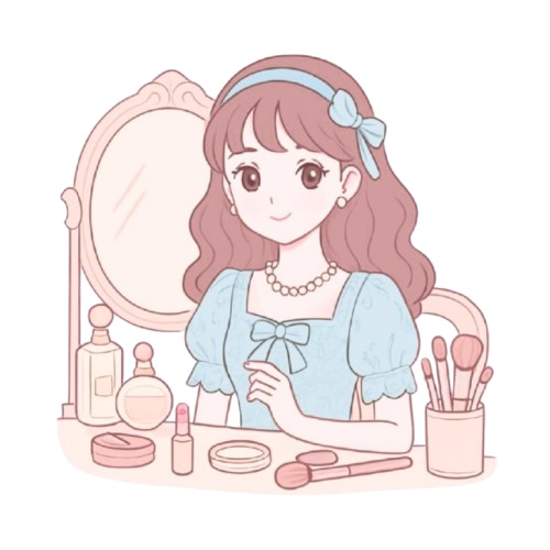 アイスブルーのコスメ&ビューティークリップアート
