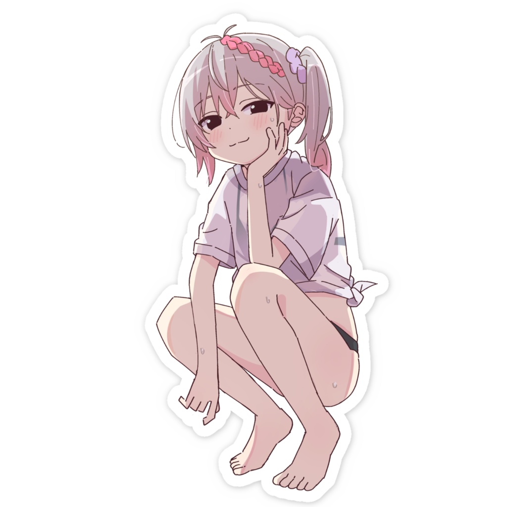 びしょびしょだね。ステッカー