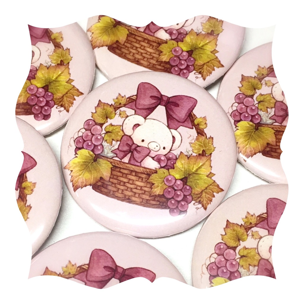 秋色くまちゃん缶バッジ