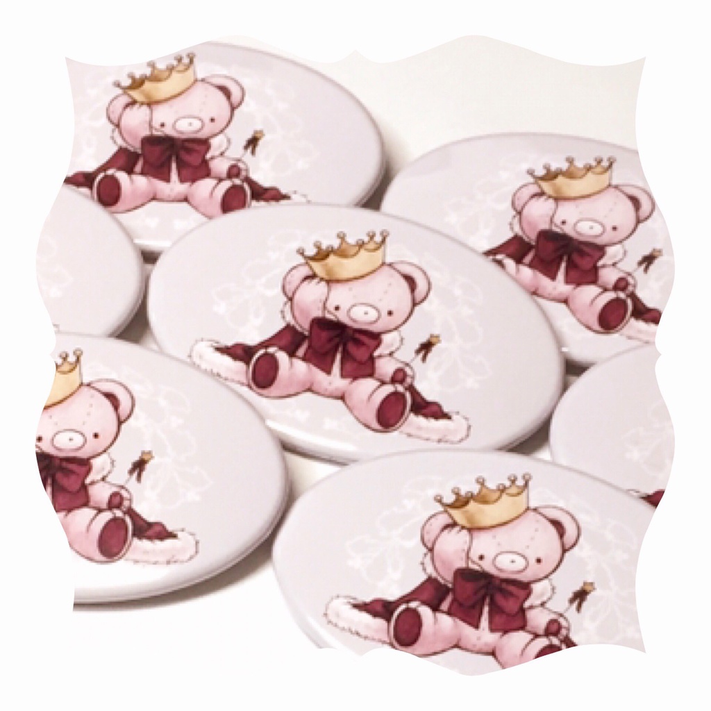 王子くま缶バッジ