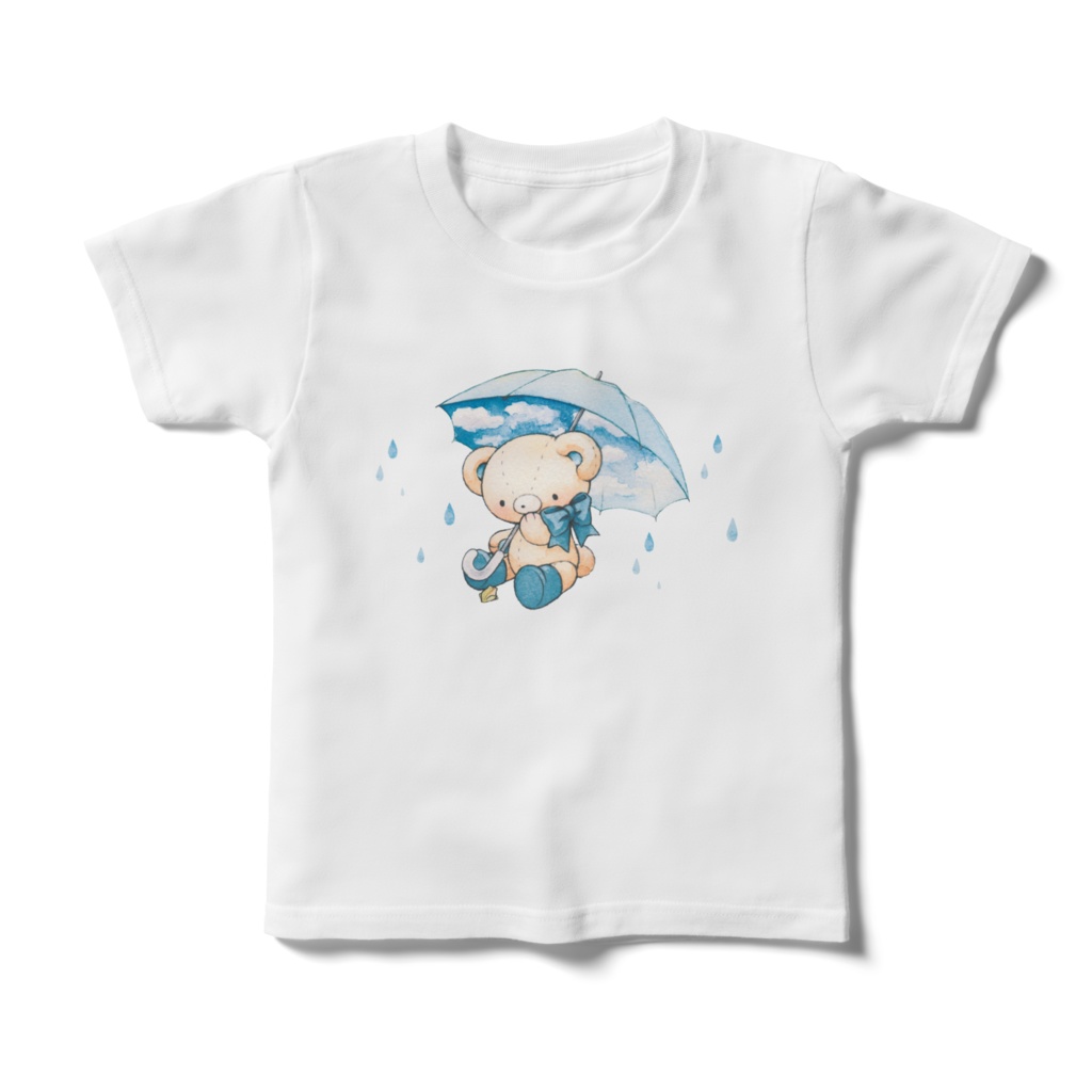 雨くまちゃんキッズTシャツ