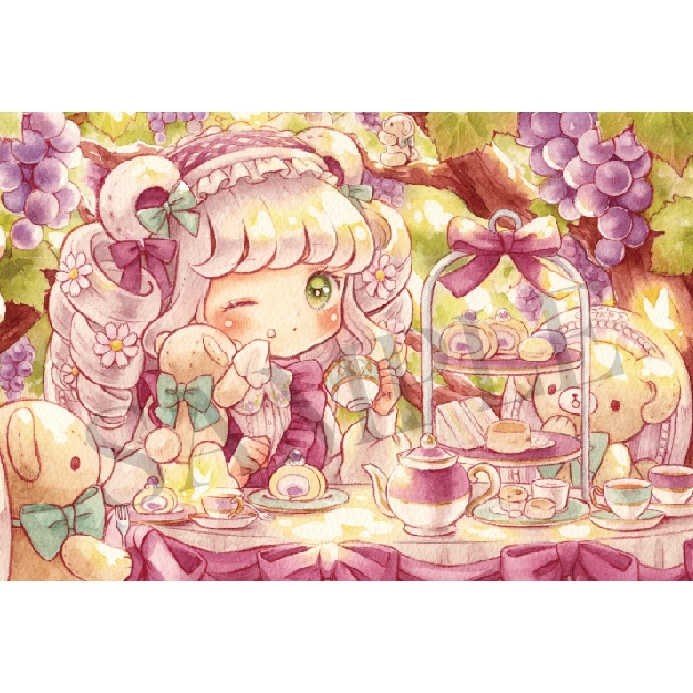ポストカード「秋のお茶会」