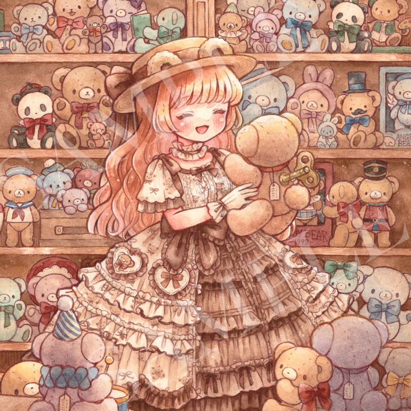 ポストカード「Teddy bear shop」