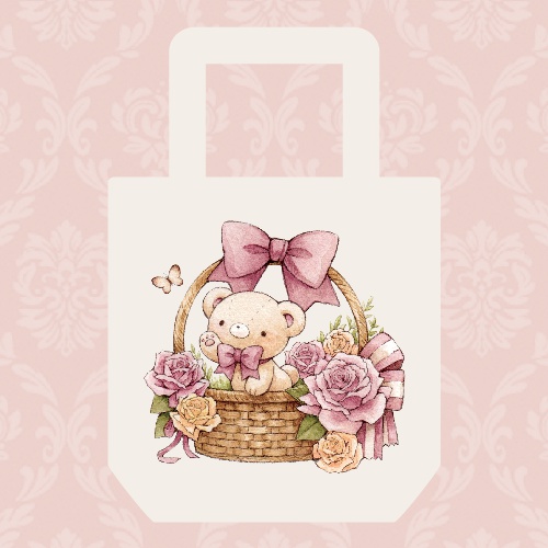 春色くまちゃんトート