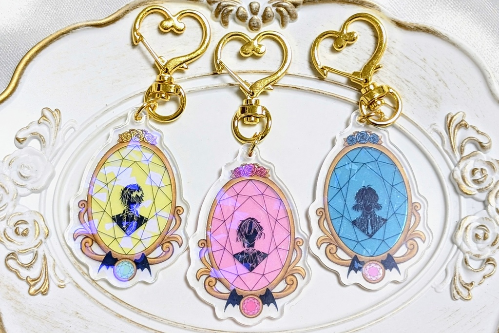 宝石風アクリルキーホルダー【1階執事】