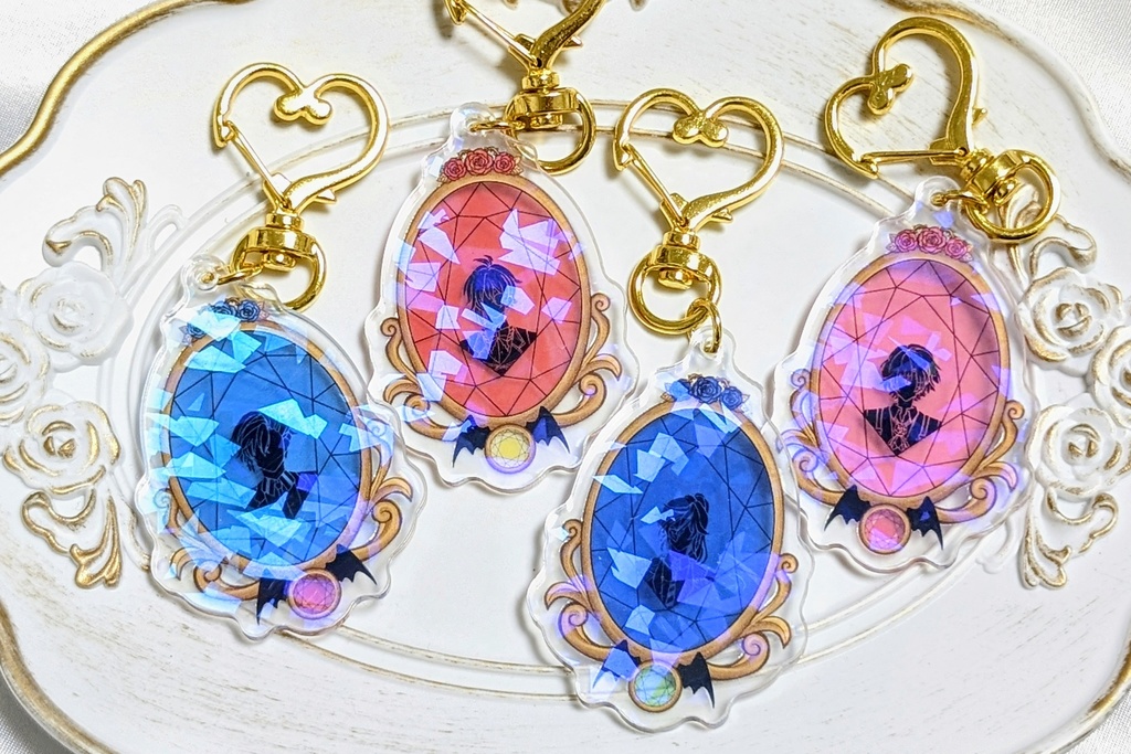 宝石風アクリルキーホルダー【2階執事】