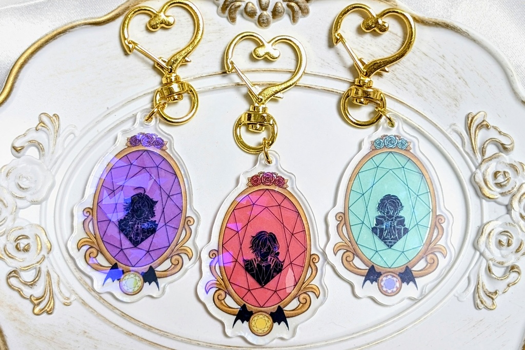 宝石風アクリルキーホルダー【3階執事】