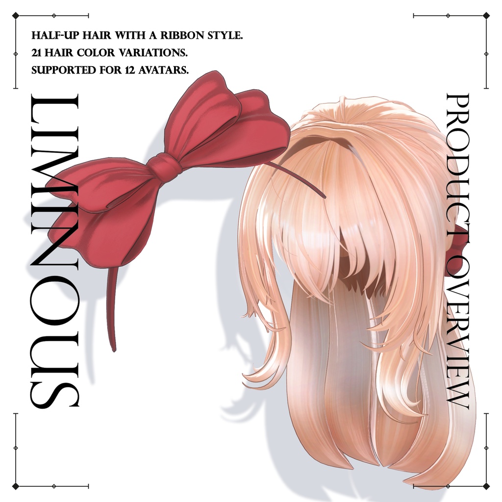 【✨SALE✨】Liminous - Half-up Hair & Ribbon🎀 【12Avatars】