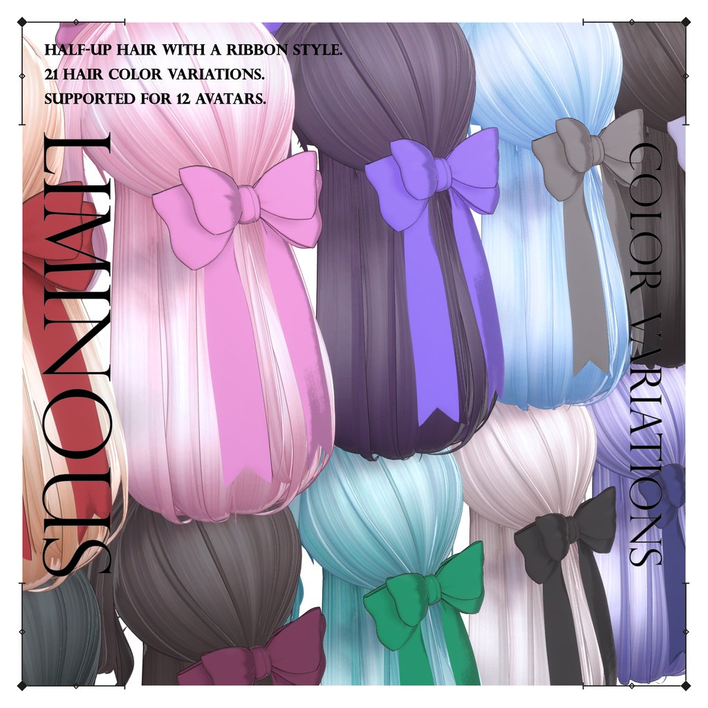 【✨SALE✨】Liminous - Half-up Hair & Ribbon🎀 【12Avatars】