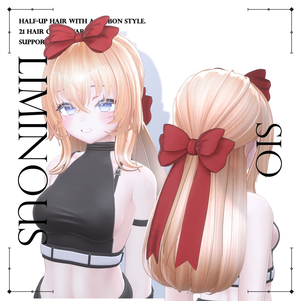 【✨SALE✨】Liminous - Half-up Hair & Ribbon🎀 【12Avatars】