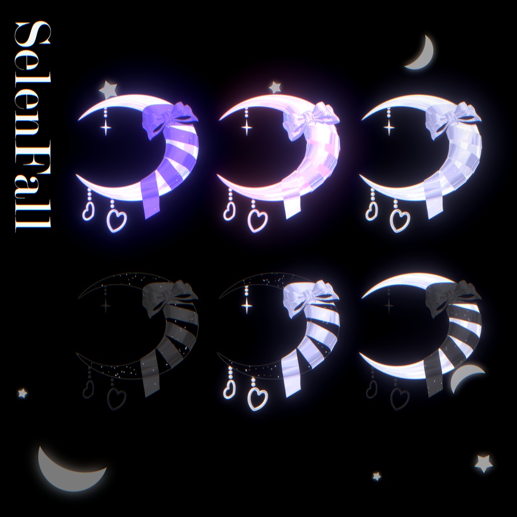 ✦SALE✦ - SelenFall - Two Side Up Hair & Halo🌙【14Avatars】