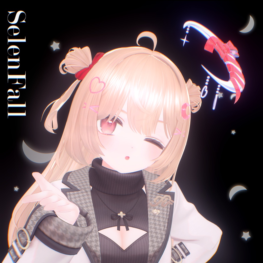 ✦SALE✦ - SelenFall - Two Side Up Hair & Halo🌙【14Avatars】