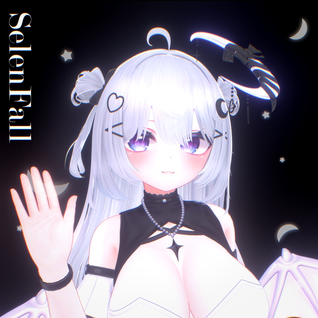 ✦SALE✦ - SelenFall - Two Side Up Hair & Halo🌙【16Avatars】