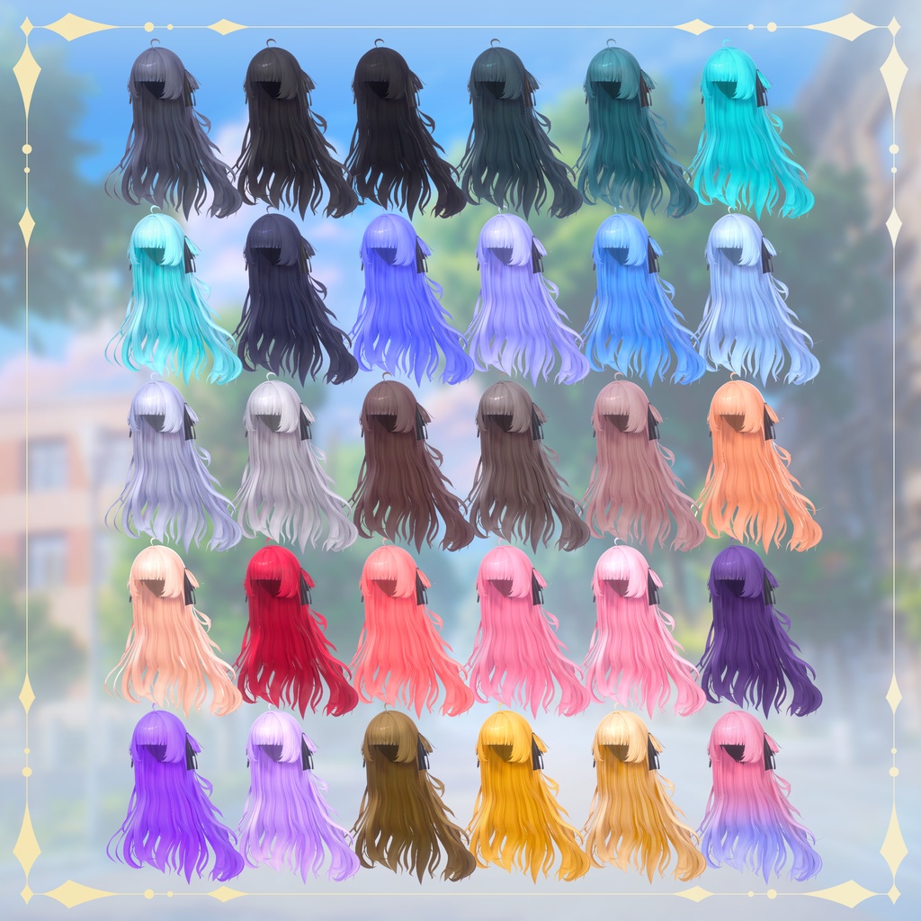 ✨500円セール予告!✨ -Aurelia- Blunt Long Hair💛【16Avatars】