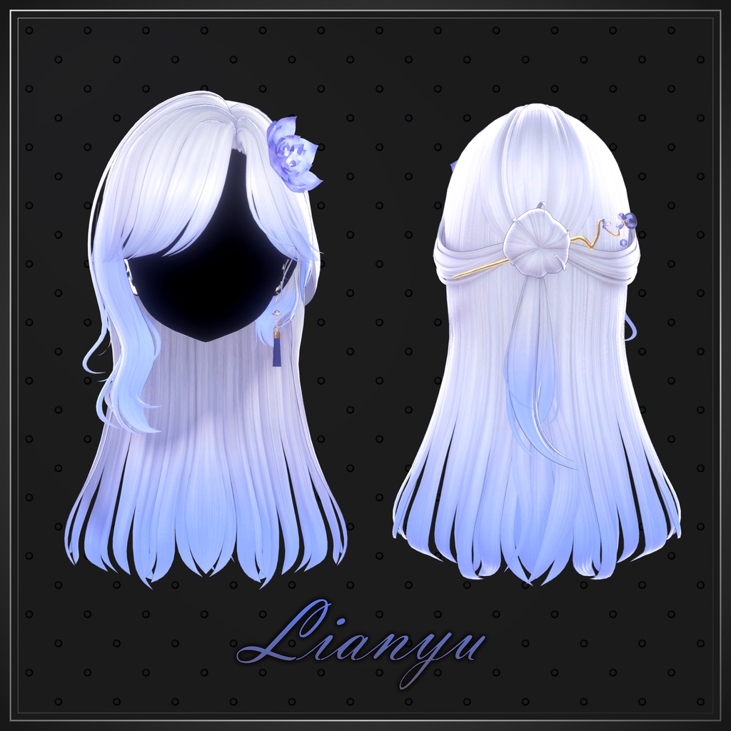 ✨セール中!✨- Lianyu - Curtain Bangs & Half-Up Hair🪷