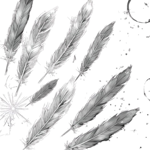 手書き風モノトーンクリップアート17点セット