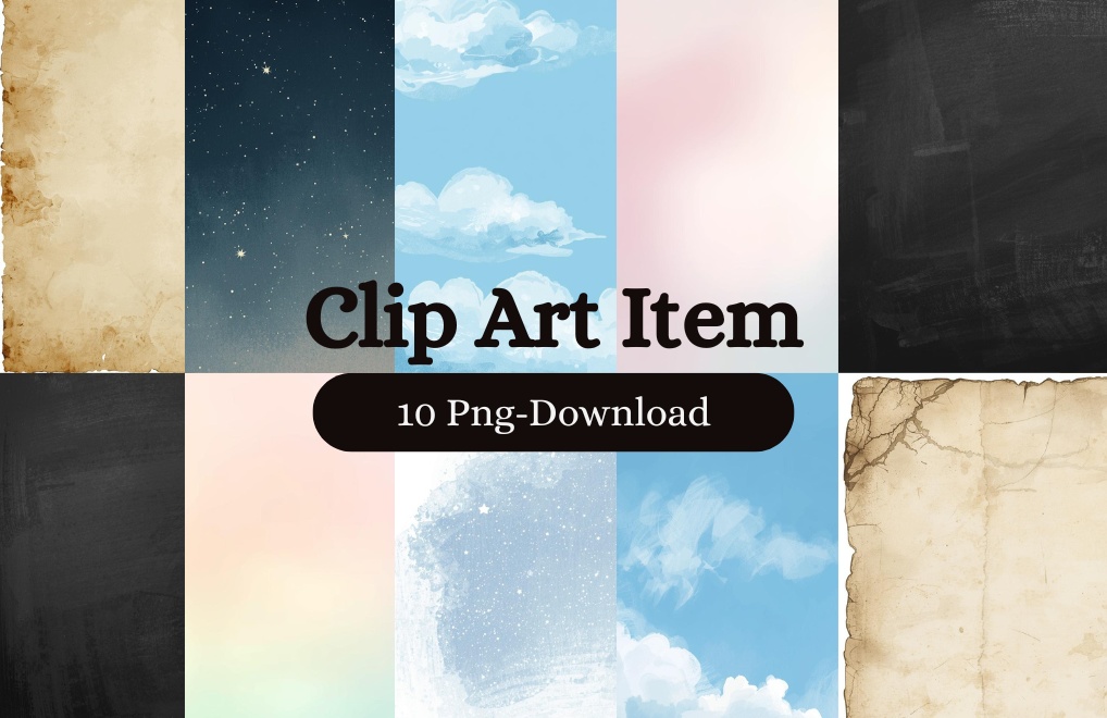 同人誌制作・デザインに使える背景クリップアート10点セット