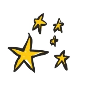 クリップアート/アメリカンポップでカラフルな 「感嘆符・ハート・星 など」20点セット