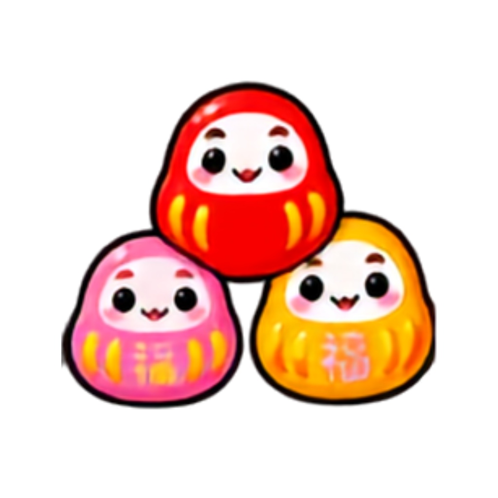 【お正月イラスト素材】28点セット|背景透過|PNG|クリップアート|28 Japanese New Year Clipart PNGs|Colorful, Cute & Pop|Transparent Background