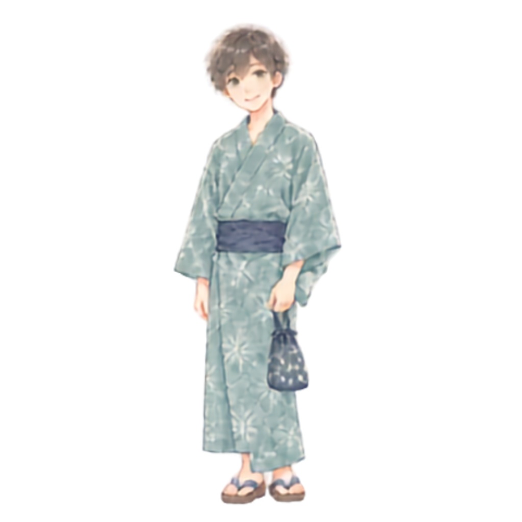 【浴衣の男女イラスト素材】39点セット|背景透過|PNG|クリップアート|淡い色合い・ふんわり和風|同人誌・創作向け|Cute Yukata Clipart – 39 Japanese Summer Illustrations | Soft & Pastel | Transparent PNG