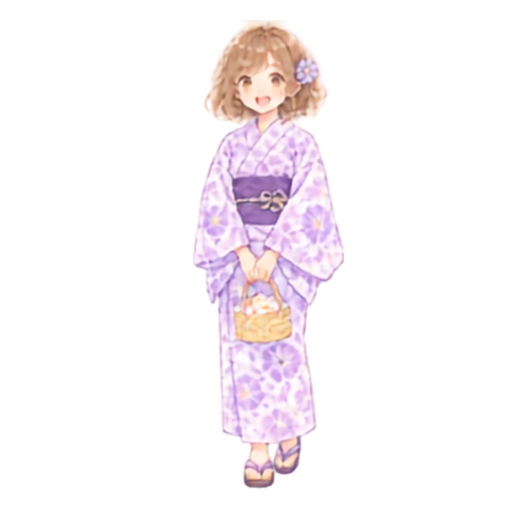 【浴衣の男女イラスト素材】39点セット|背景透過|PNG|クリップアート|淡い色合い・ふんわり和風|同人誌・創作向け|Cute Yukata Clipart – 39 Japanese Summer Illustrations | Soft & Pastel | Transparent PNG