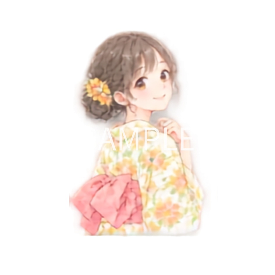 【浴衣の男女イラスト素材】39点セット|背景透過|PNG|クリップアート|淡い色合い・ふんわり和風|同人誌・創作向け|Cute Yukata Clipart – 39 Japanese Summer Illustrations | Soft & Pastel | Transparent PNG
