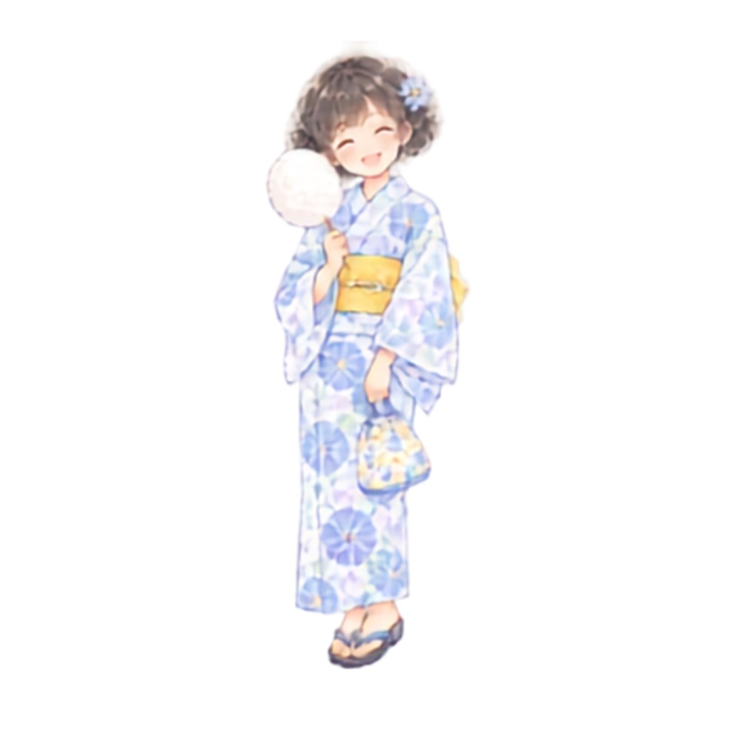 【浴衣の男女イラスト素材】39点セット|背景透過|PNG|クリップアート|淡い色合い・ふんわり和風|同人誌・創作向け|Cute Yukata Clipart – 39 Japanese Summer Illustrations | Soft & Pastel | Transparent PNG