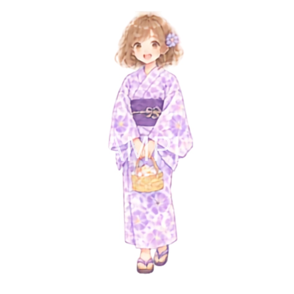 【浴衣の男女イラスト素材】39点セット|背景透過|PNG|クリップアート|淡い色合い・ふんわり和風|同人誌・創作向け|Cute Yukata Clipart – 39 Japanese Summer Illustrations | Soft & Pastel | Transparent PNG