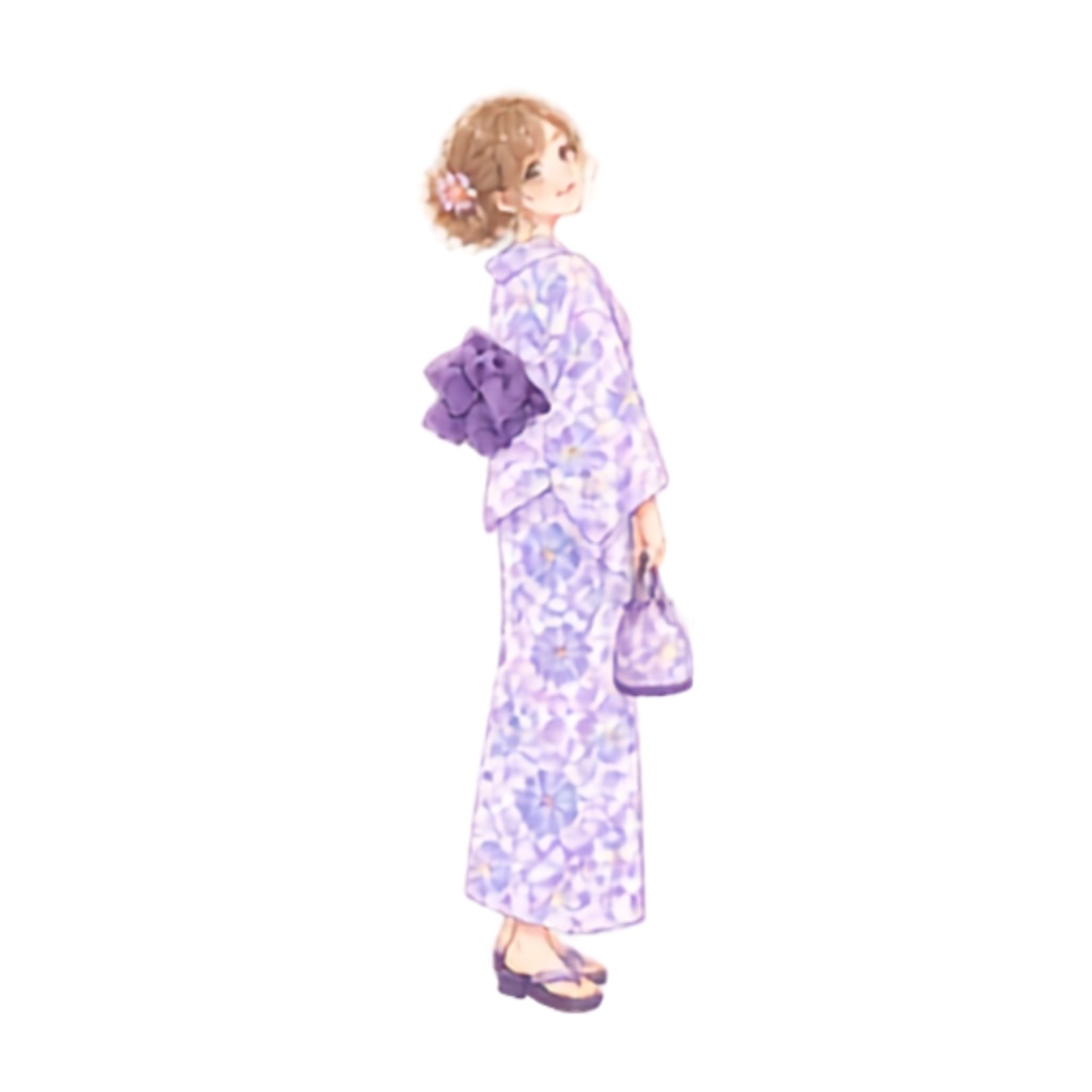 【浴衣の男女イラスト素材】39点セット|背景透過|PNG|クリップアート|淡い色合い・ふんわり和風|同人誌・創作向け|Cute Yukata Clipart – 39 Japanese Summer Illustrations | Soft & Pastel | Transparent PNG