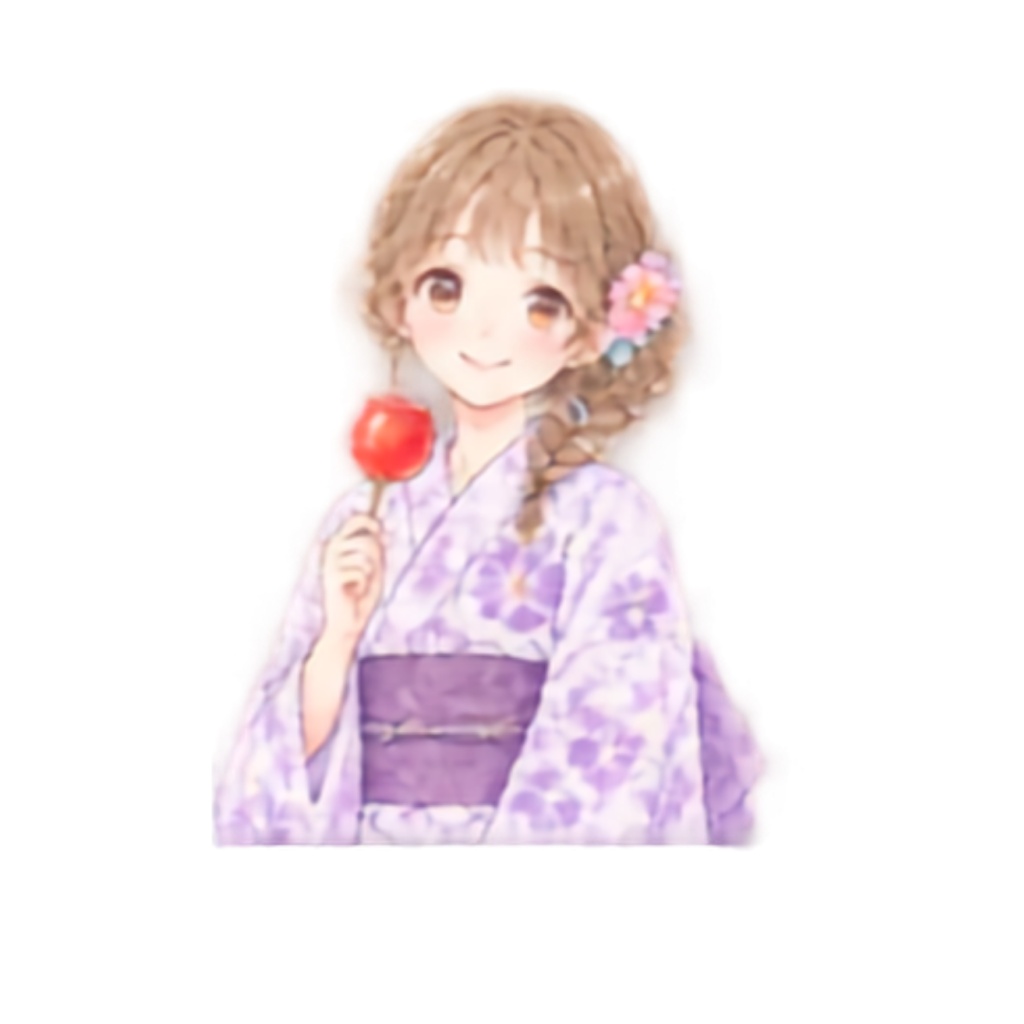 【浴衣の男女イラスト素材】39点セット|背景透過|PNG|クリップアート|淡い色合い・ふんわり和風|同人誌・創作向け|Cute Yukata Clipart – 39 Japanese Summer Illustrations | Soft & Pastel | Transparent PNG