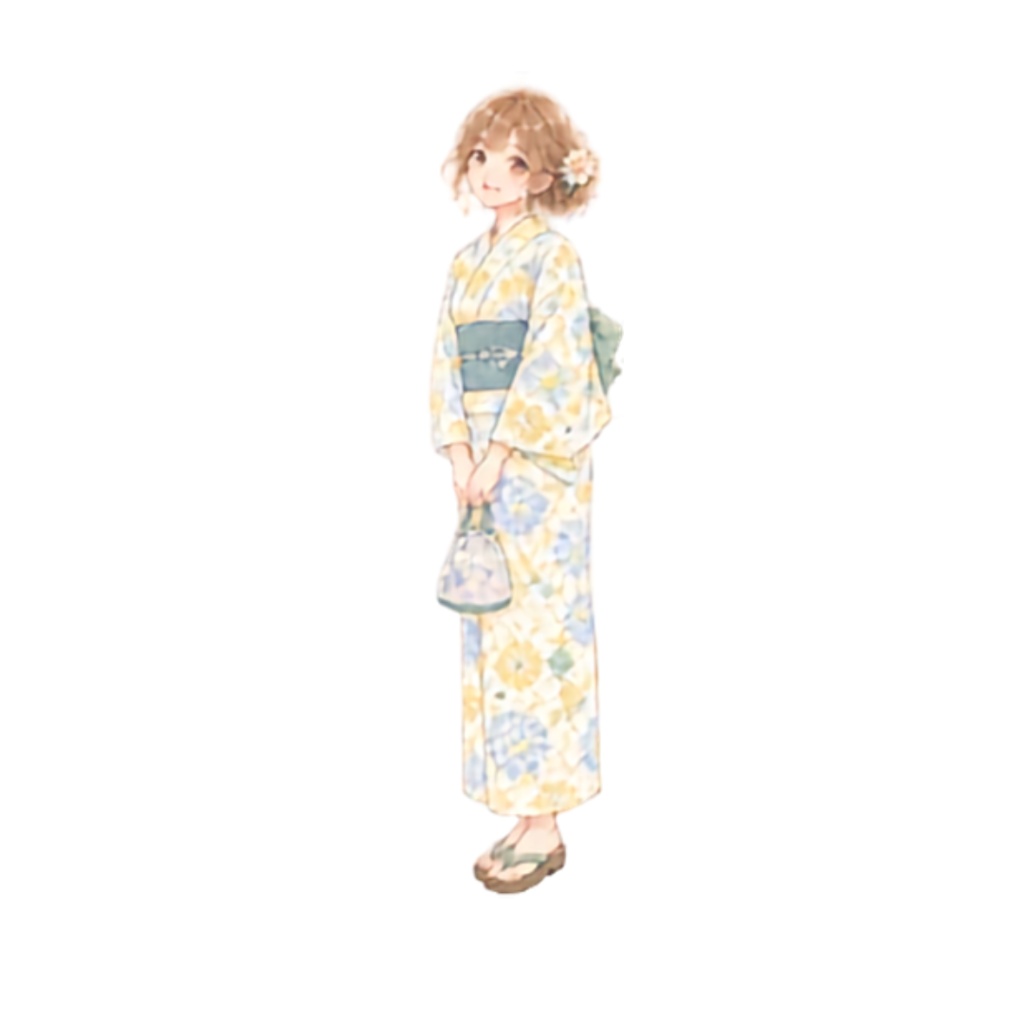 【浴衣の男女イラスト素材】39点セット|背景透過|PNG|クリップアート|淡い色合い・ふんわり和風|同人誌・創作向け|Cute Yukata Clipart – 39 Japanese Summer Illustrations | Soft & Pastel | Transparent PNG