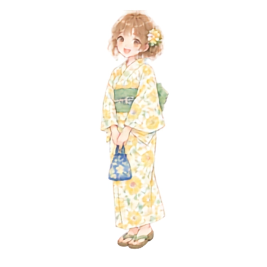 【浴衣の男女イラスト素材】39点セット|背景透過|PNG|クリップアート|淡い色合い・ふんわり和風|同人誌・創作向け|Cute Yukata Clipart – 39 Japanese Summer Illustrations | Soft & Pastel | Transparent PNG