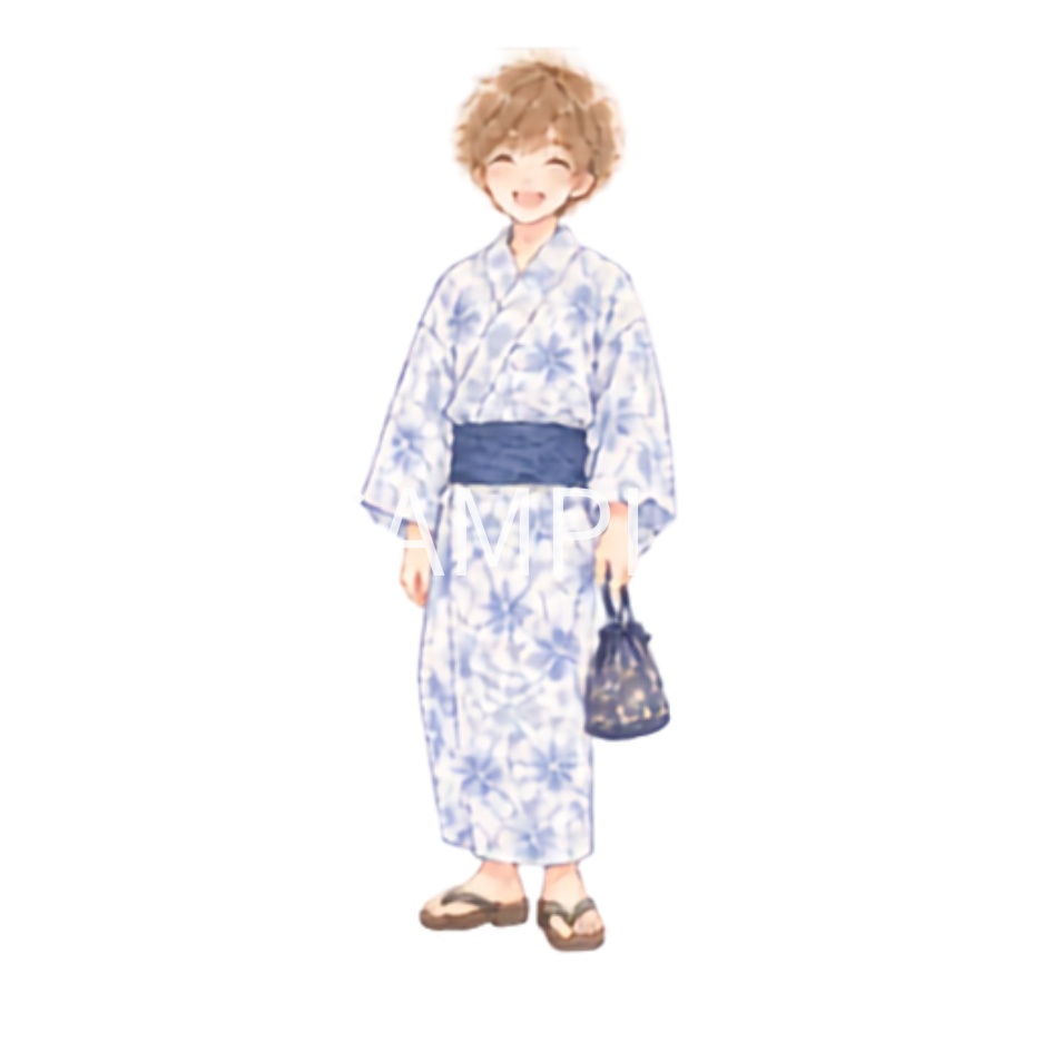 【浴衣の男女イラスト素材】39点セット|背景透過|PNG|クリップアート|淡い色合い・ふんわり和風|同人誌・創作向け|Cute Yukata Clipart – 39 Japanese Summer Illustrations | Soft & Pastel | Transparent PNG