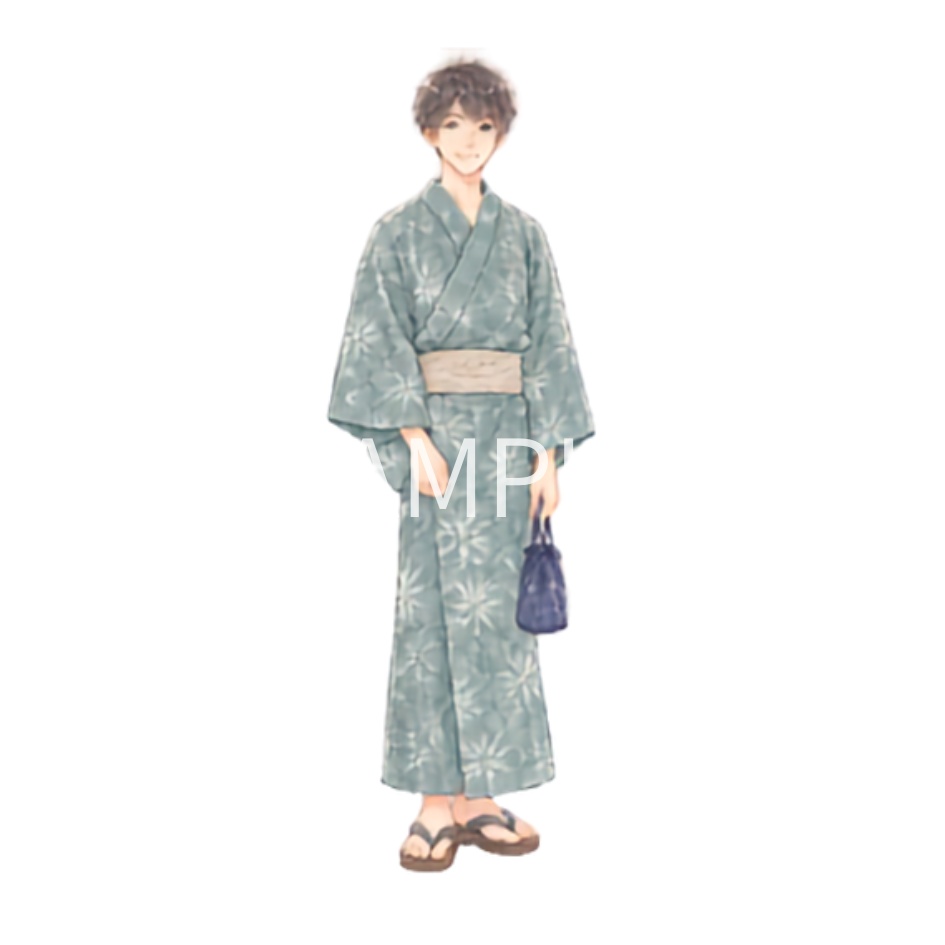 【浴衣の男女イラスト素材】39点セット|背景透過|PNG|クリップアート|淡い色合い・ふんわり和風|同人誌・創作向け|Cute Yukata Clipart – 39 Japanese Summer Illustrations | Soft & Pastel | Transparent PNG