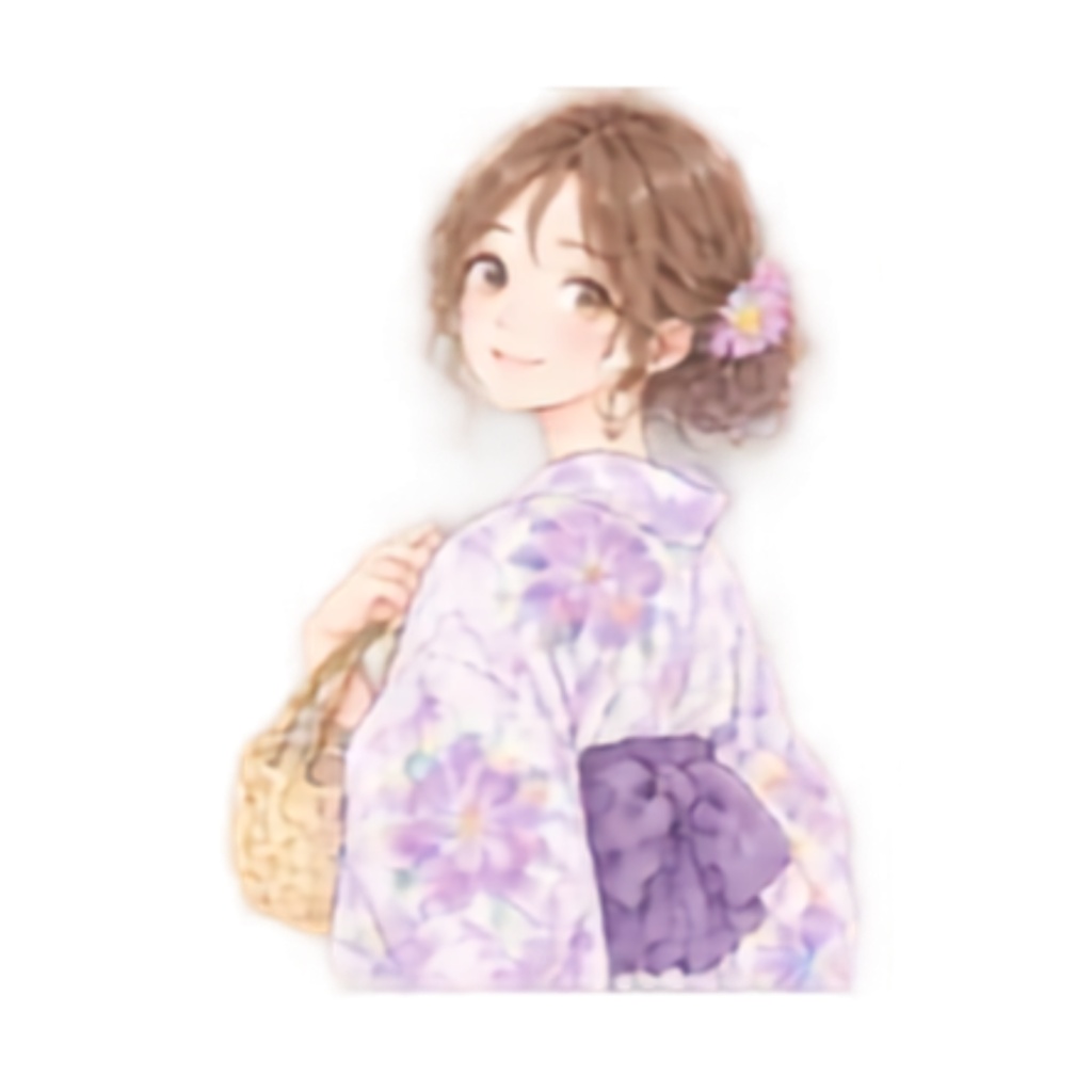 【浴衣の男女イラスト素材】39点セット|背景透過|PNG|クリップアート|淡い色合い・ふんわり和風|同人誌・創作向け|Cute Yukata Clipart – 39 Japanese Summer Illustrations | Soft & Pastel | Transparent PNG
