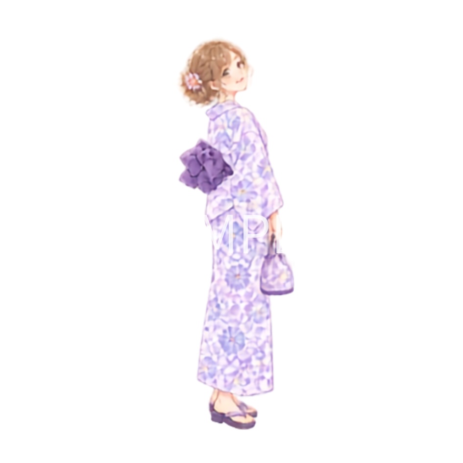 【浴衣の男女イラスト素材】39点セット|背景透過|PNG|クリップアート|淡い色合い・ふんわり和風|同人誌・創作向け|Cute Yukata Clipart – 39 Japanese Summer Illustrations | Soft & Pastel | Transparent PNG