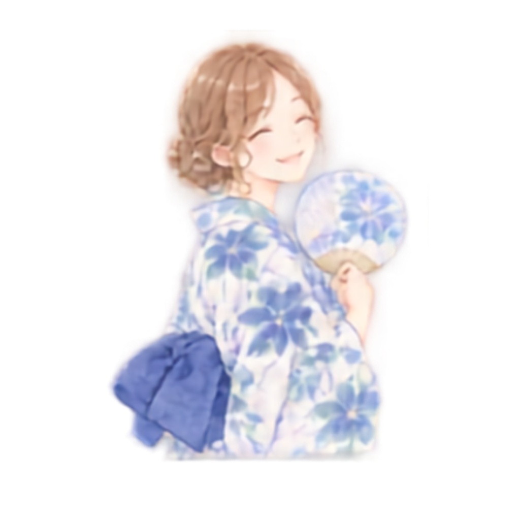【浴衣の男女イラスト素材】39点セット|背景透過|PNG|クリップアート|淡い色合い・ふんわり和風|同人誌・創作向け|Cute Yukata Clipart – 39 Japanese Summer Illustrations | Soft & Pastel | Transparent PNG