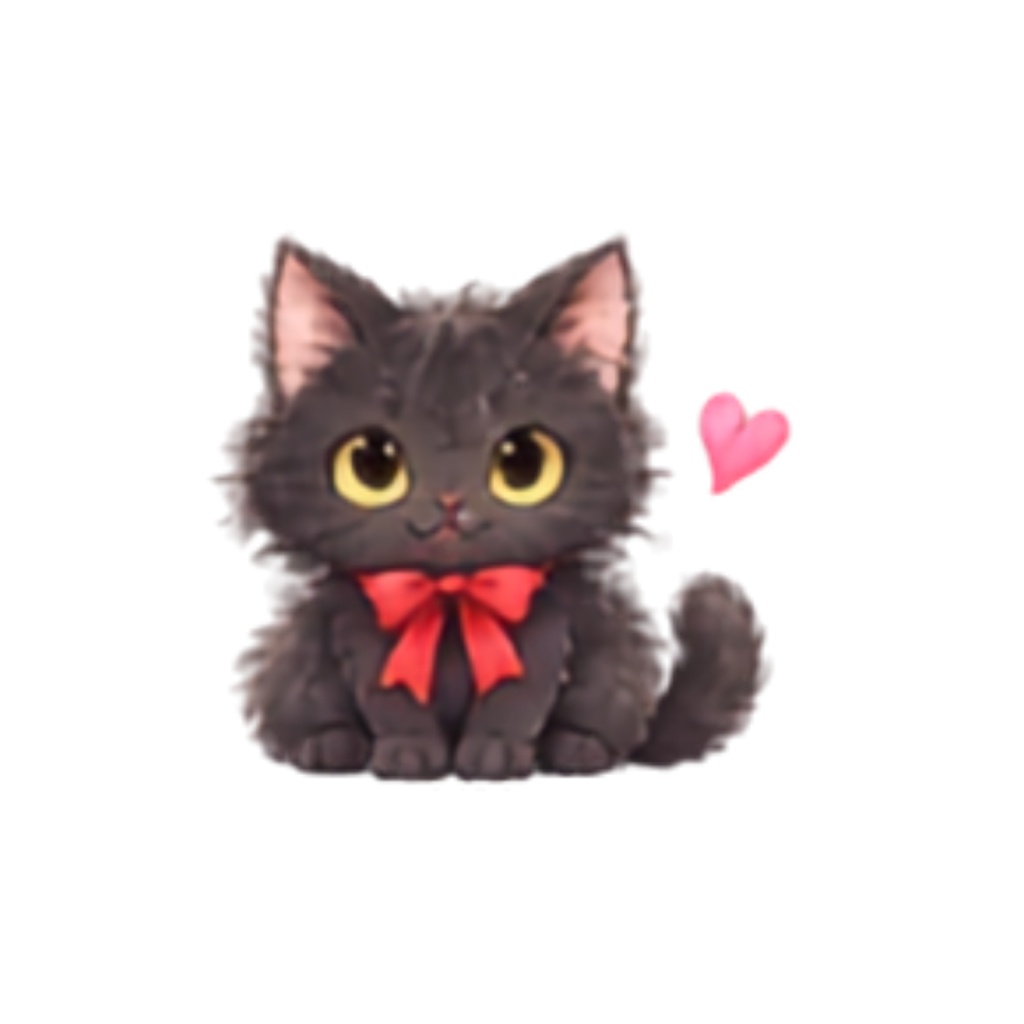 【黒猫イラスト素材】30点セット|背景透過|PNG|クリップアート|ふわふわ黒猫のかわいいクリップアート素材|表情・ポーズいろいろ|同人誌・創作|Fluffy Black Cat Clipart Set|30 Cute Illustrations|Transparent PNG