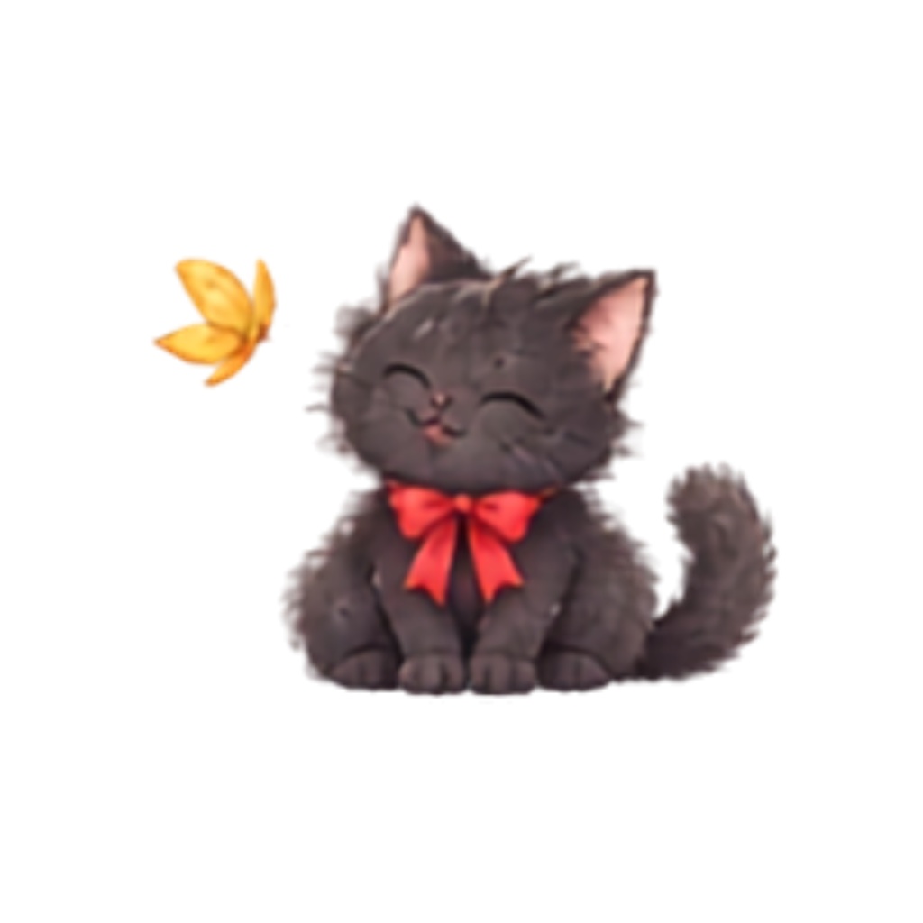 【黒猫イラスト素材】30点セット|背景透過|PNG|クリップアート|ふわふわ黒猫のかわいいクリップアート素材|表情・ポーズいろいろ|同人誌・創作|Fluffy Black Cat Clipart Set|30 Cute Illustrations|Transparent PNG