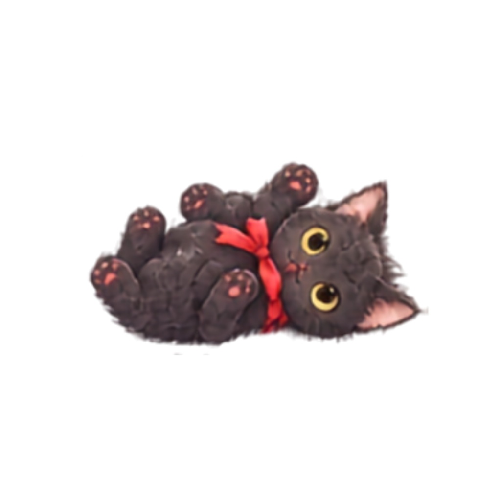 【黒猫イラスト素材】30点セット|背景透過|PNG|クリップアート|ふわふわ黒猫のかわいいクリップアート素材|表情・ポーズいろいろ|同人誌・創作|Fluffy Black Cat Clipart Set|30 Cute Illustrations|Transparent PNG